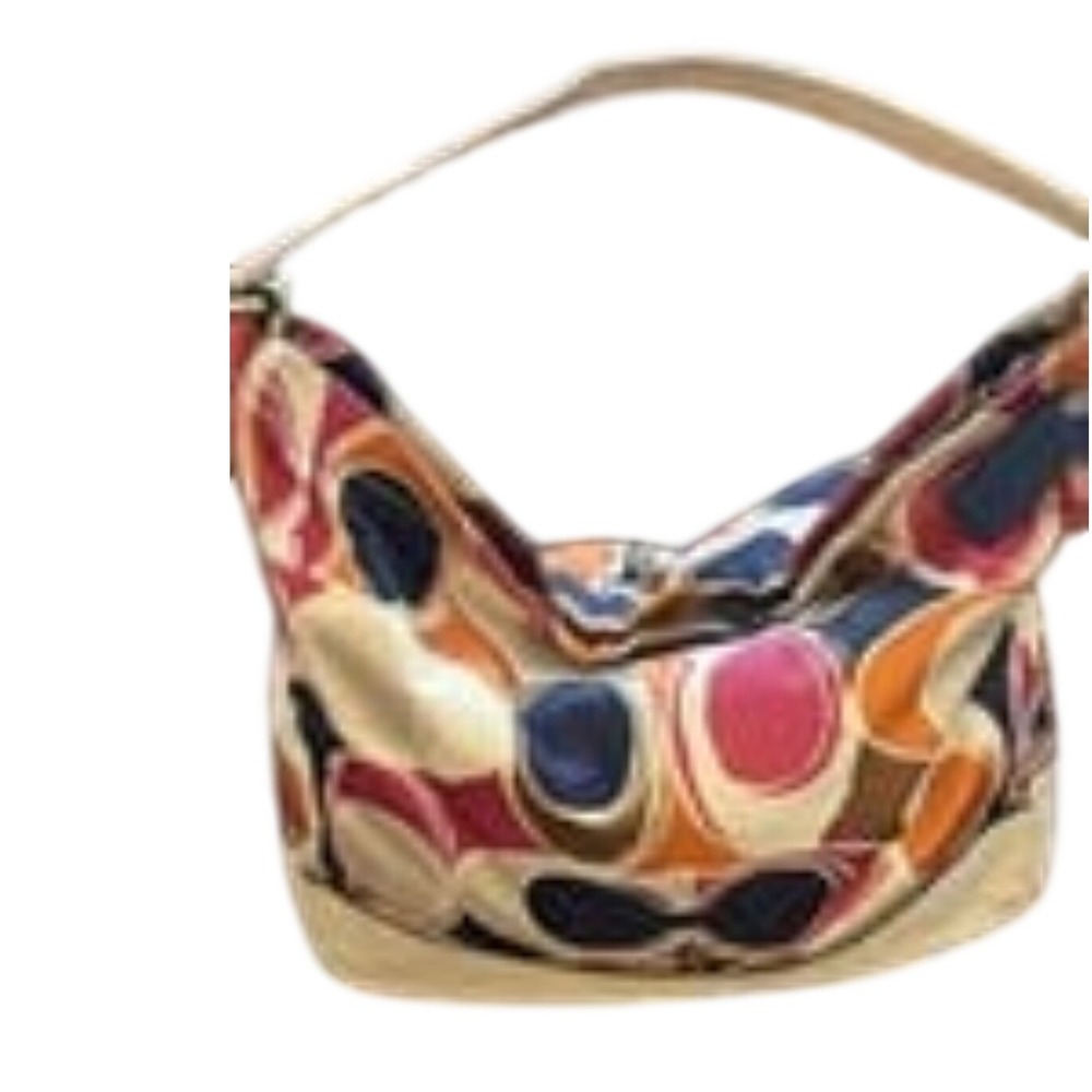 Coach Park Hand Drawn Scarf Print Hobo Shoulder Bag (Style F23282)